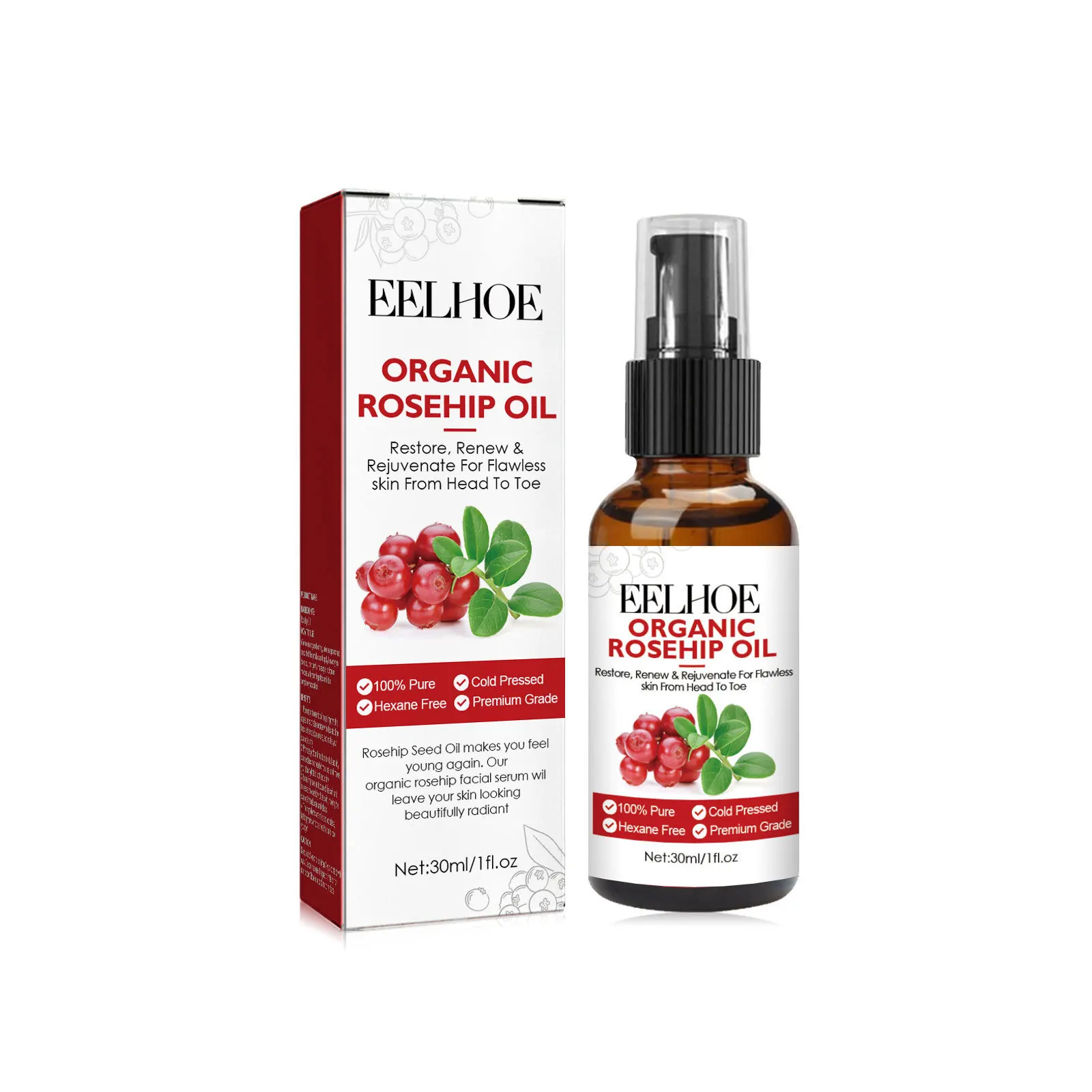 Face Oil Rosehip - Sérum pour le visage à l'huile