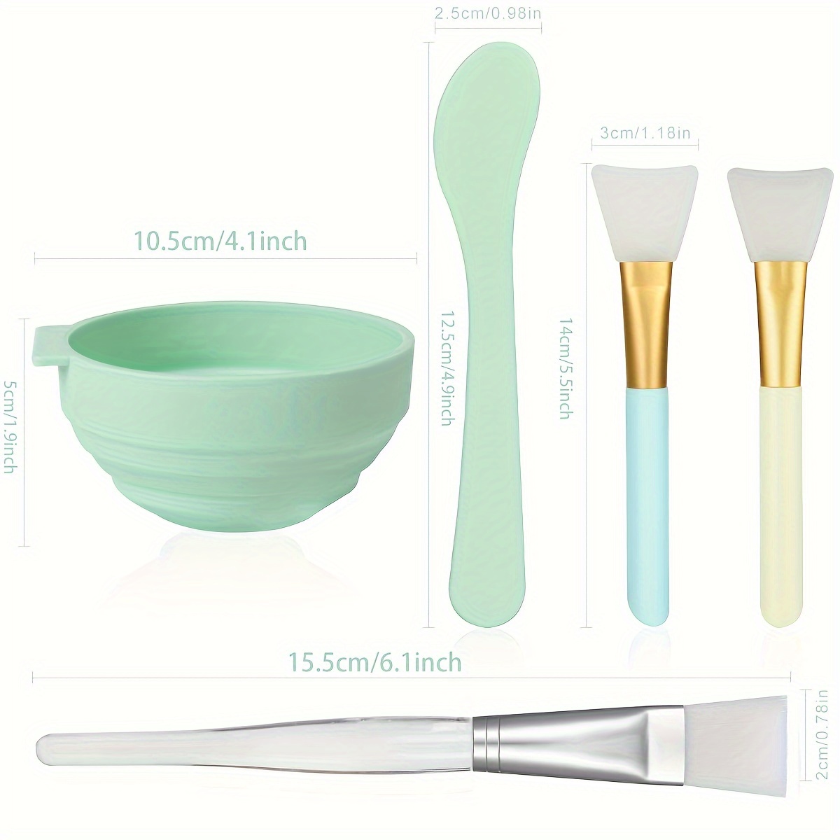Ensemble de 5 bols en silicone - Face Mask Skincare avis et prix